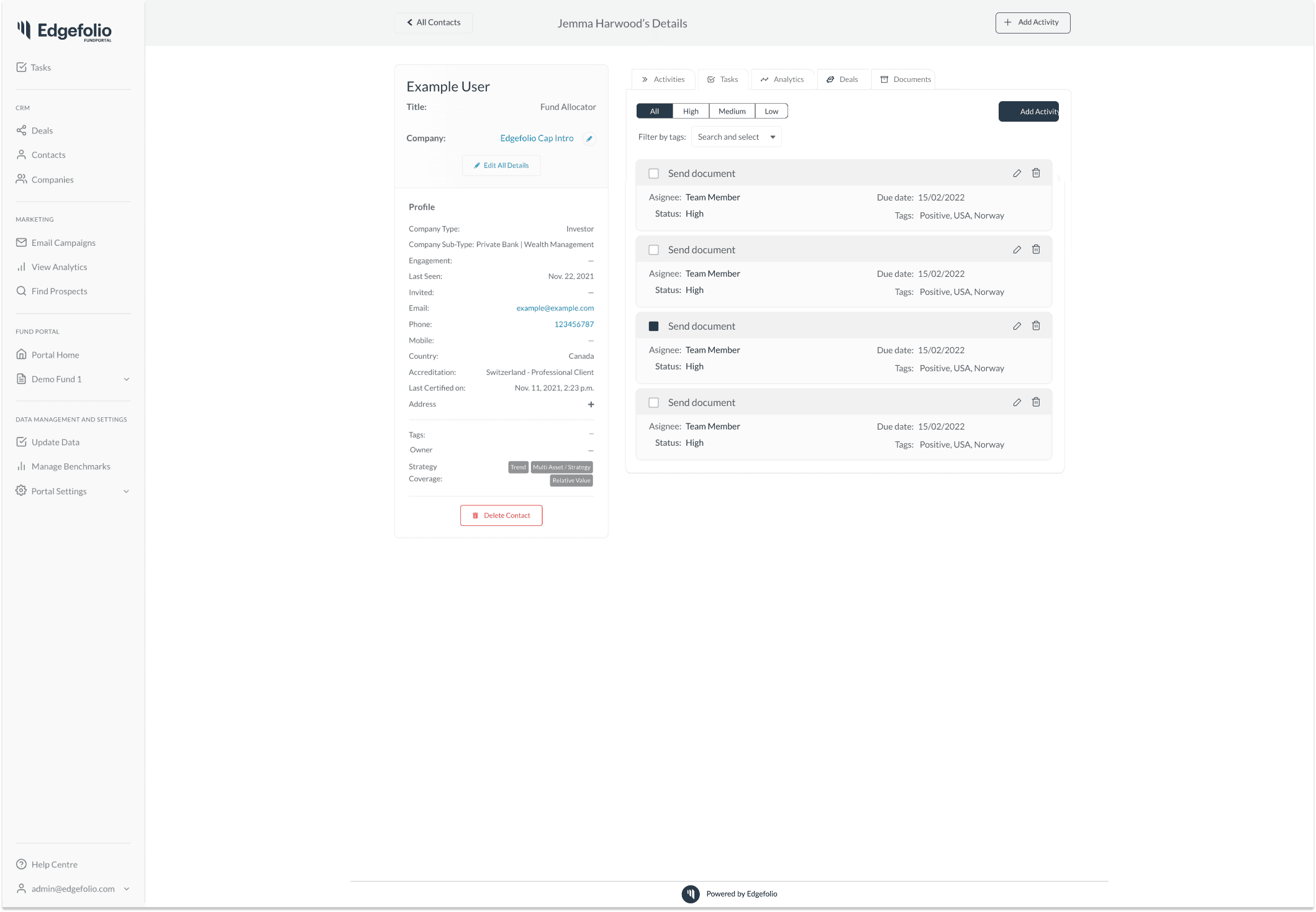 CRM Dashboard